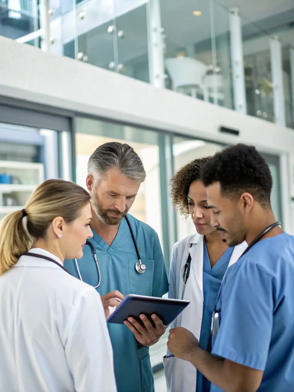 A team working together harmoniously after conflict resolution, showcasing improved team cohesion and communication.